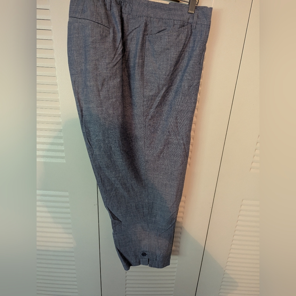 Talbot's Chambray 100% Cotton Crop Pants